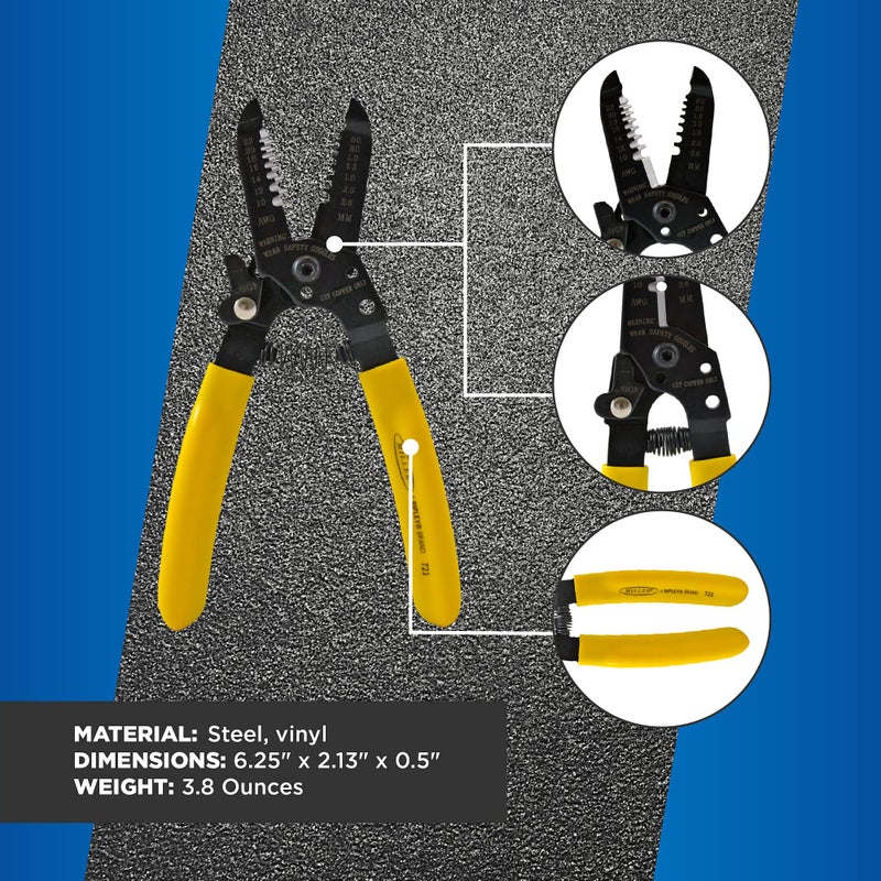 Miller 721 Multiwire Stripper and Cutter for Professional Technicians, Electricians, and Installers, Easily Portable Tool, 3.8 Ounces - Image 3